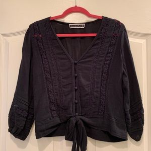 Black Blouse w cute details